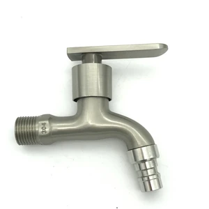 Кран для стиральной машины G12 '', кран из нержавеющей стали 304, Матовый кран для воды, настенное крепление, наружный садовый смеситель