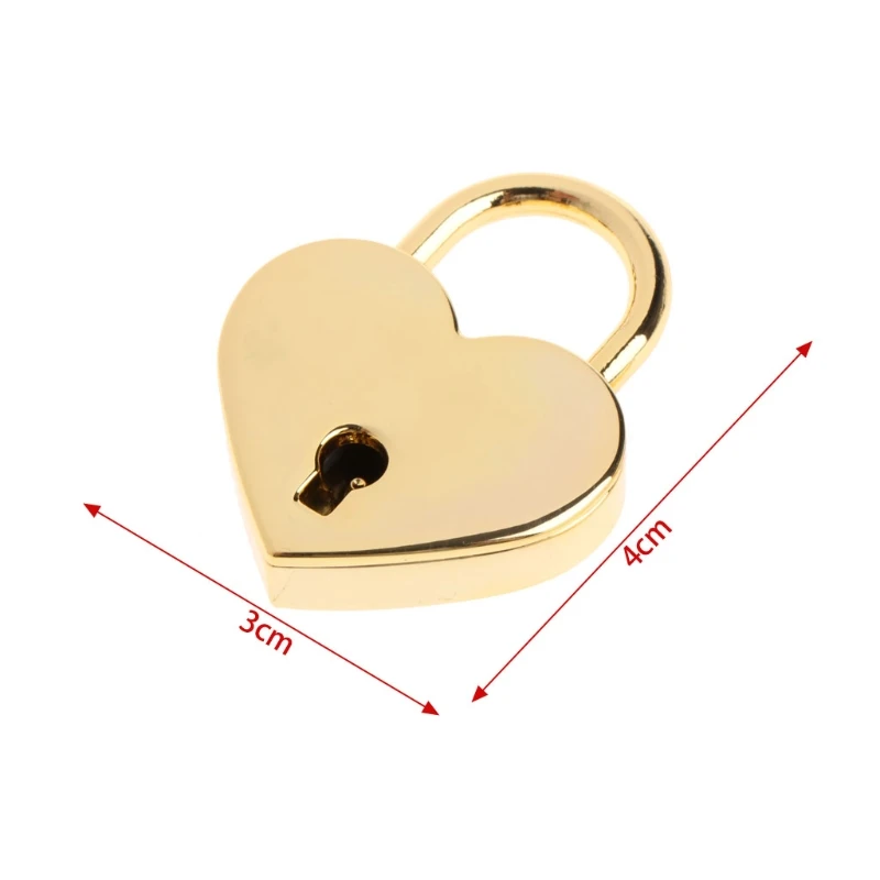 Лучший мини замок с ключом для путешествий маленький в форме сердца старинный
