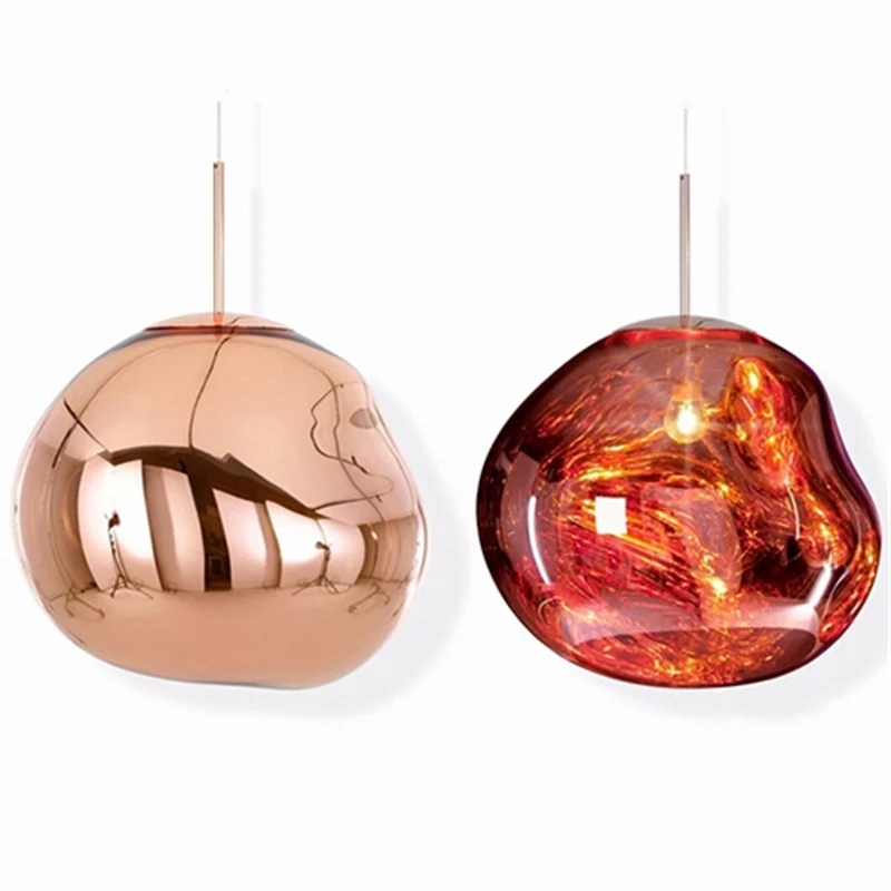 Nordic LED Chandelier Lighting Loft Melt Lava Glass Light Restaurant Pendant Lamp Lights Living Room Home Indoor Hanging Lamp