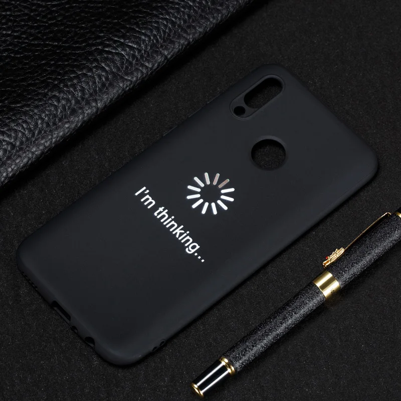 Fashion Simple Line Style Soft TPU Black Case Smartphone Silicone Cover Shell Coque Funda for HUAWEI P Smart 2019 Honor 8C |