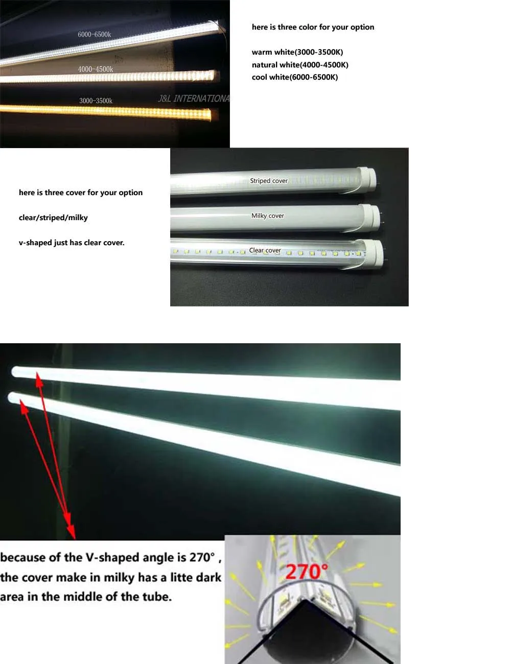 2ft 24 Вт G13/один pin T8 V Форма LED Light Tube SMD2835 высокая яркость лампы заменить дневной свет