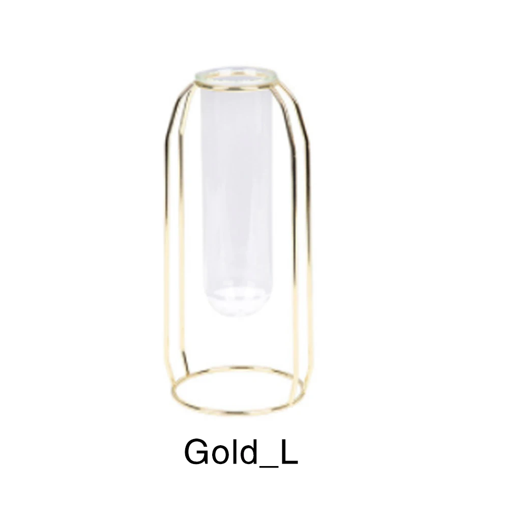 Stile nordico In Ferro Vetro Semplice Arte Vaso di Forma Geometrica Vaso Lusso 1 комплект для украшения камеры Letto аксессуары