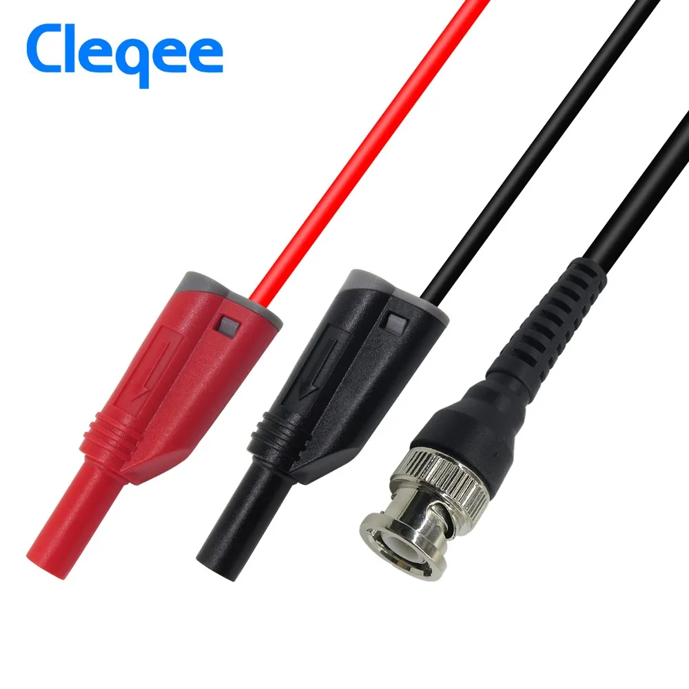 Cleqee P1010 BNC Q9-двойной 4 мм Штабелируемый заглушенный Банановый штекер с