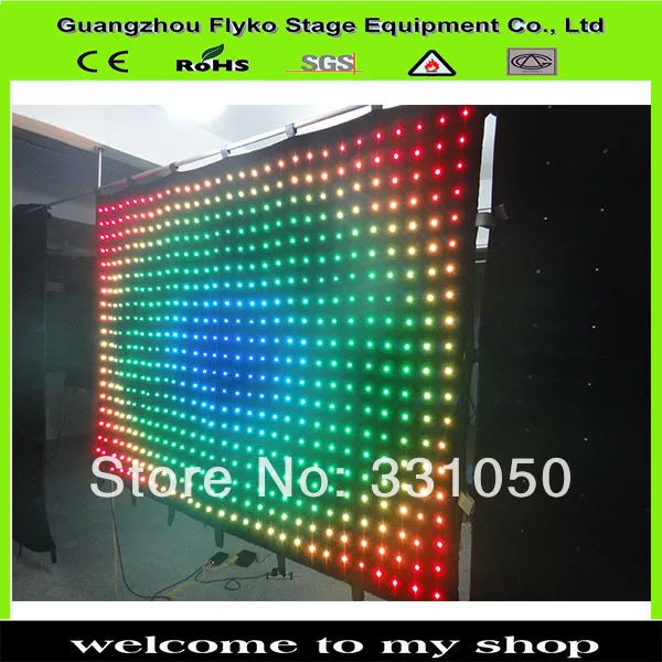 p10 2x3m 600pcs lamps fireproof PC control led video curtain | Освещение