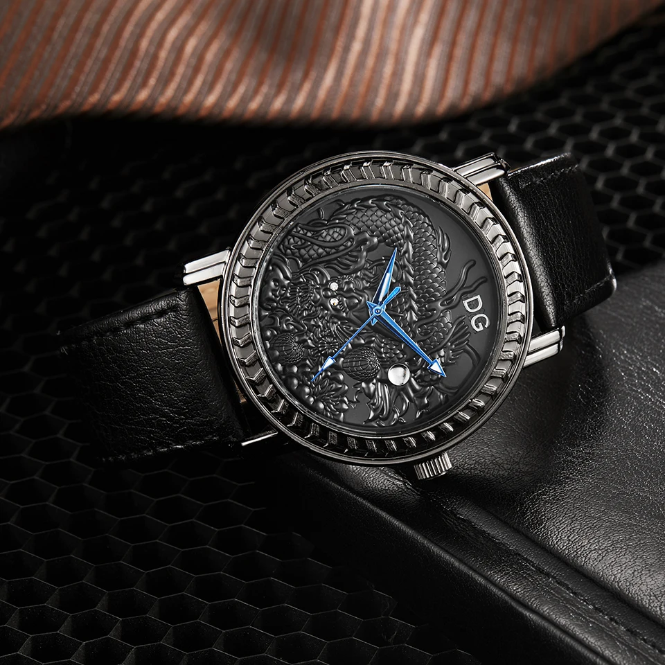 Универсальные мужские часы в стиле Панк Роскошные Серебристые черные золотые