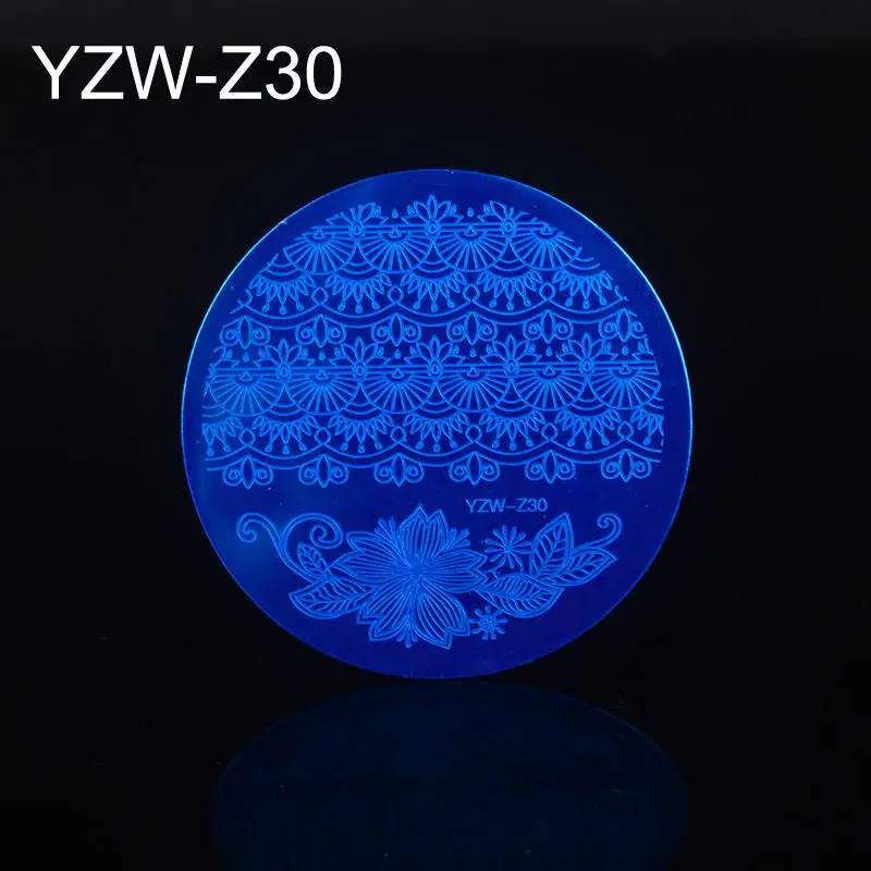 YZW-Z30 FWC рождественский шаблон для дизайна ногтей акриловый Снежный Санта Клаус сетка смешанный дизайн DIY лак изображения ногтей штамповки пластины - Цвет: YZW-Z30