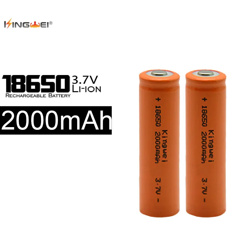 

2017 High Quality KingWei 10 Pcs 18650 Rechargeable Li-ion Battery 2000mah 3.7v Flashlight Battery