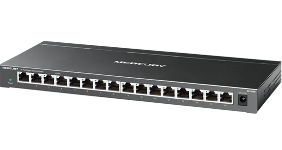 Металлический/стальной шкаф 16 портов RJ45 1000 Мбит/с Gigbit Ethernet сетевой коммутатор