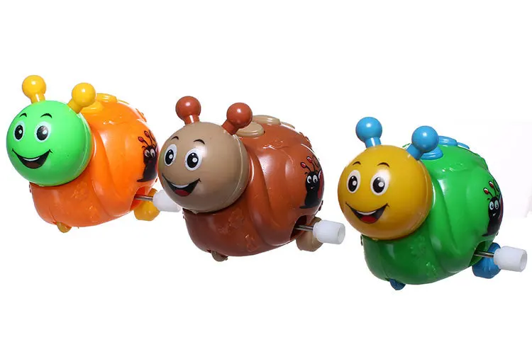 Милая улыбка ветер-вверх весна насекомое Улитка Заводной ребенок игрушка