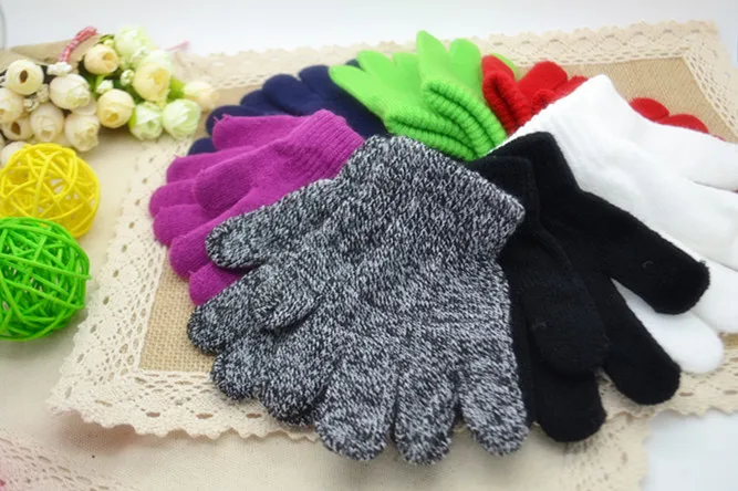 2016 зимние милые теплые детские перчатки вязаные для мальчиков и девочек