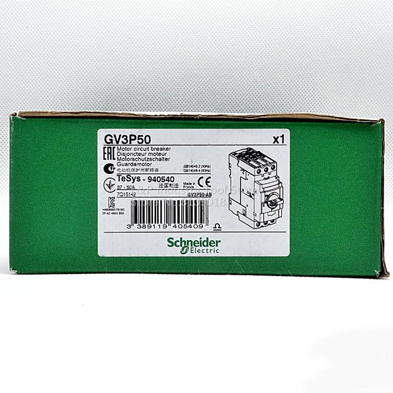 Новый оригинальный Франция Schneider GV3 P50 двигатель выключатель защиты GV3P50 37 50A 3P Тип