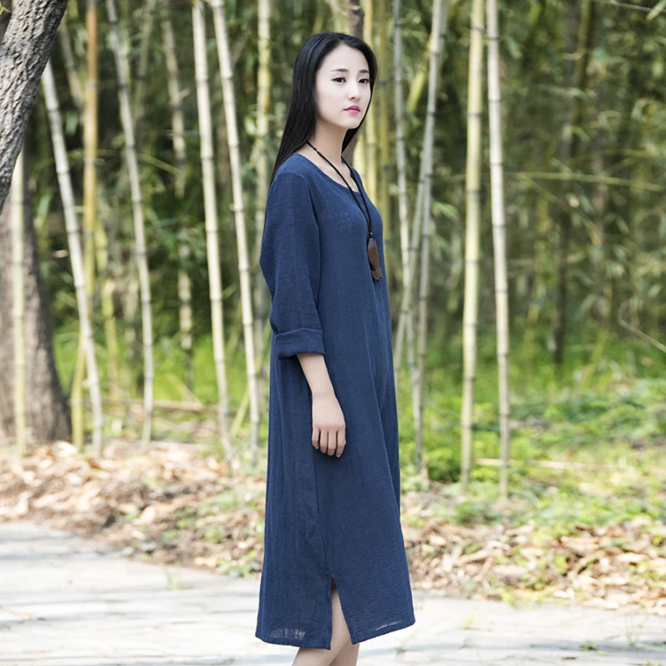 Женские повседневные однотонные осенние платья 2018 свободная рубашка макси с