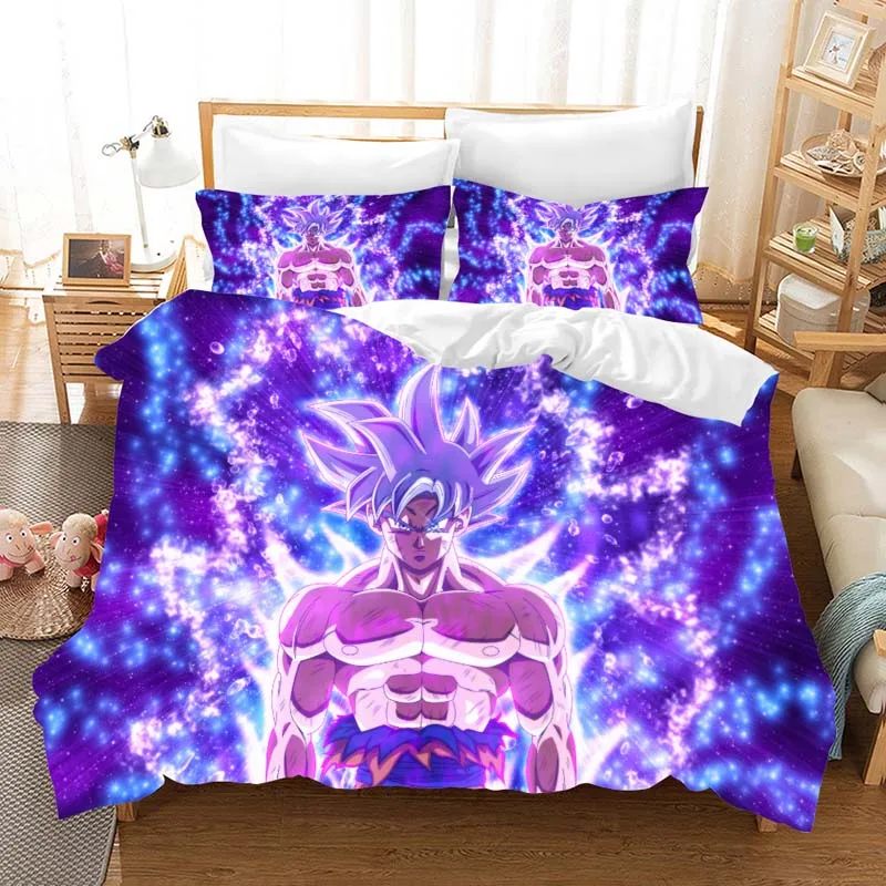 1 Dragon Ball Z 3d постельное белье набор пододеяльников наволочки Аниме Супер Saiyan Детская комната Декор одеяло постельное белье набор s постельное белье - Цвет: 1