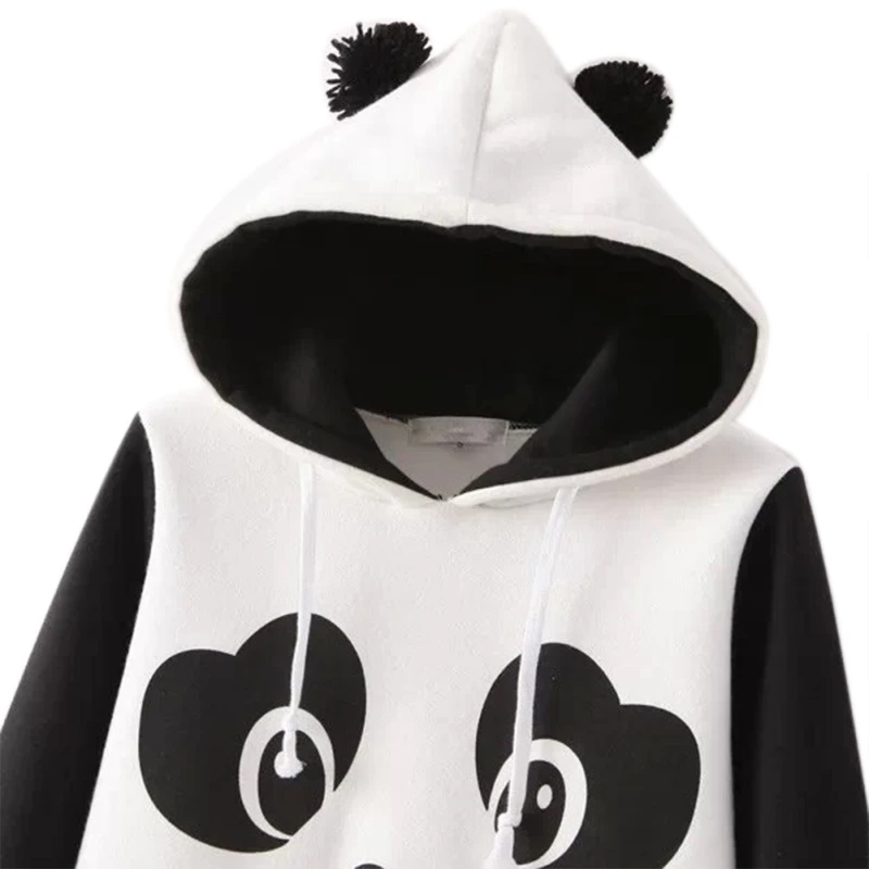 Милые женские толстовки с капюшоном для девочек Европейский хиппи Kawaii рисунком
