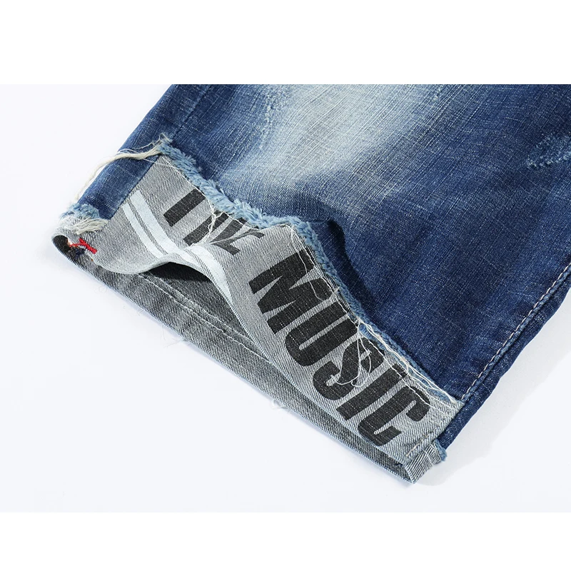 KSTUN Для мужчин джинсовые шорты 2019 летние тонкие супер стрейч Синие рваные