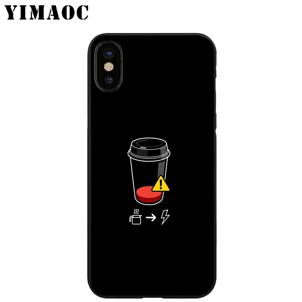 YIMAOC милый чехол с пандой из мягкого ТПУ черного силикона для IPhone X или 10 8 7 6 6S Plus 5 5S