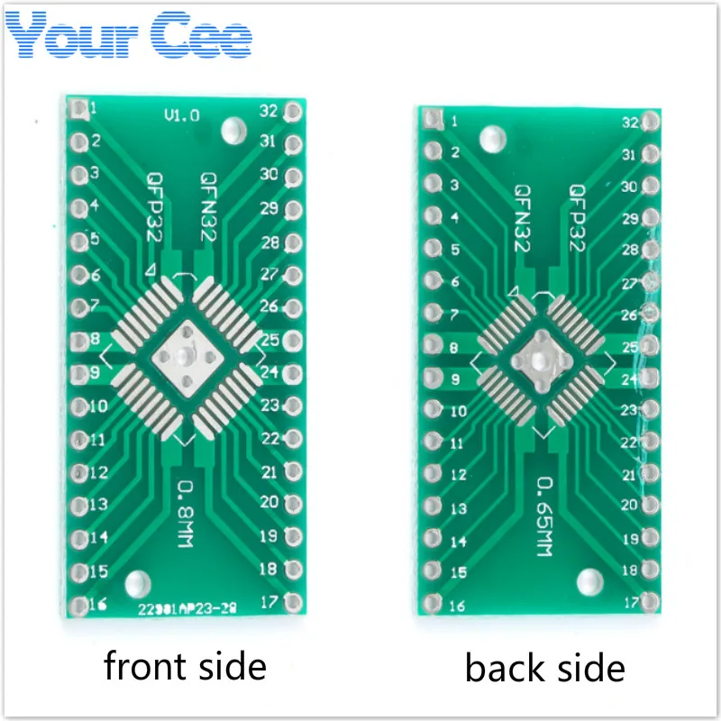 20 шт. QFN32 QFP32 к DIP DIP32 адаптер конвертер разъем PCB SMD 0,8 мм 0,65 мм контактный шаг универсальная плата пластина IC Pinboard FR4