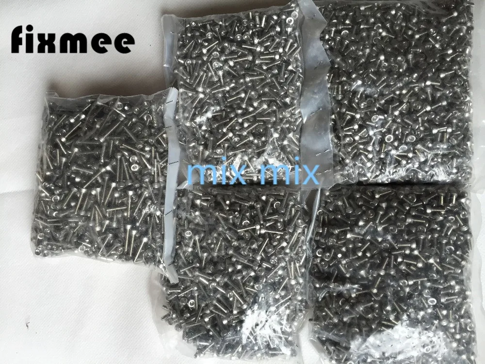 Fixmee 100 шт. Метрическая резьба M3 набор болтов из нержавеющей стали с шестигранной головкой 304 гайка шайба набор винт