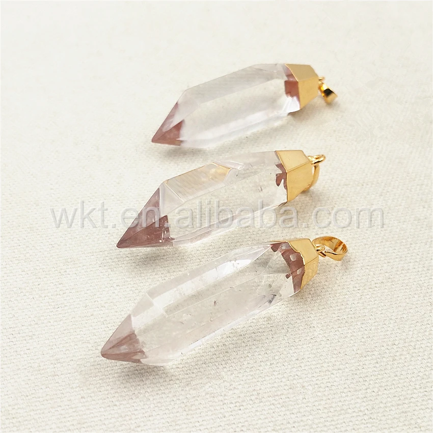 WT P1029 оптовая продажа натуральный кристалл кварцевая точечная подвеска Подвеска