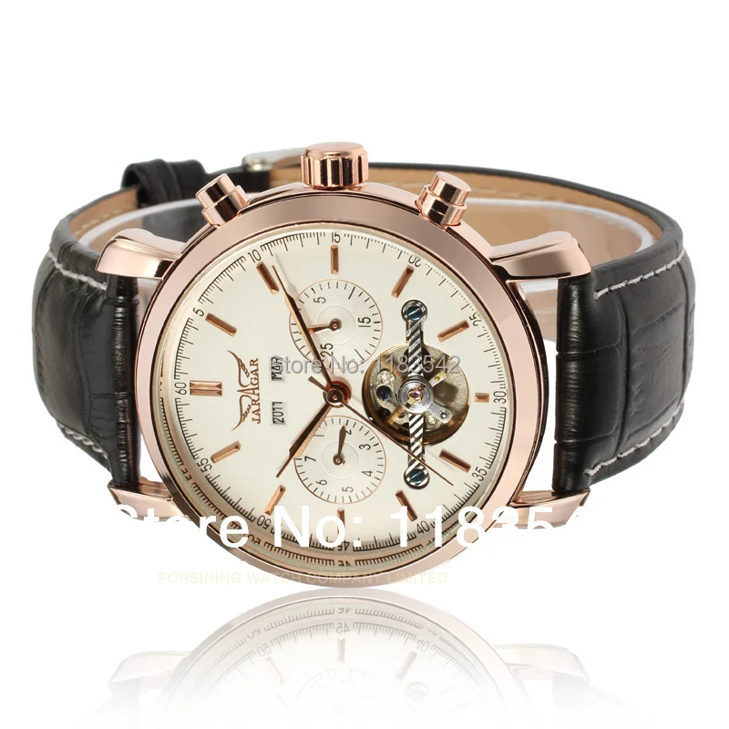 Высококачественные Новые Автоматические Мужские часы с турбийоном Jargar черным