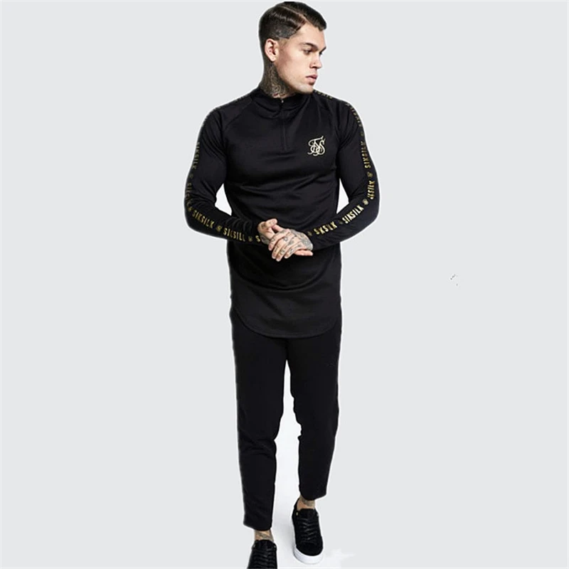 Испанские мужские рубашки, Sik Silk, Мужская футболка в стиле хип-хоп, уличная шелковая спортивная мужская рубашка, Мужская футболка для фитнеса, Siksilk, Мужская футболка