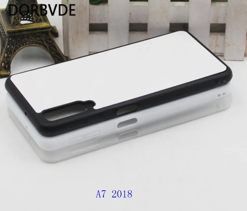 2D сублимационный чистый ТПУ + ПК резиновый чехол для Samsung A9 2018 A7 с алюминиевыми