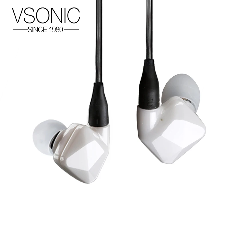 Vsonic GR09 HIFI Динамический керамический шумоизоляционный наушник с MMCX Сменный кабель для удаления