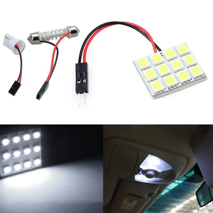 12 SMD 5050 светодиодный T10 BA9S купольная гирлянда, автомобильный интерьерный светильник, панельная лампа 12В для toyota corolla 2008 corolla avensis t25 auris N