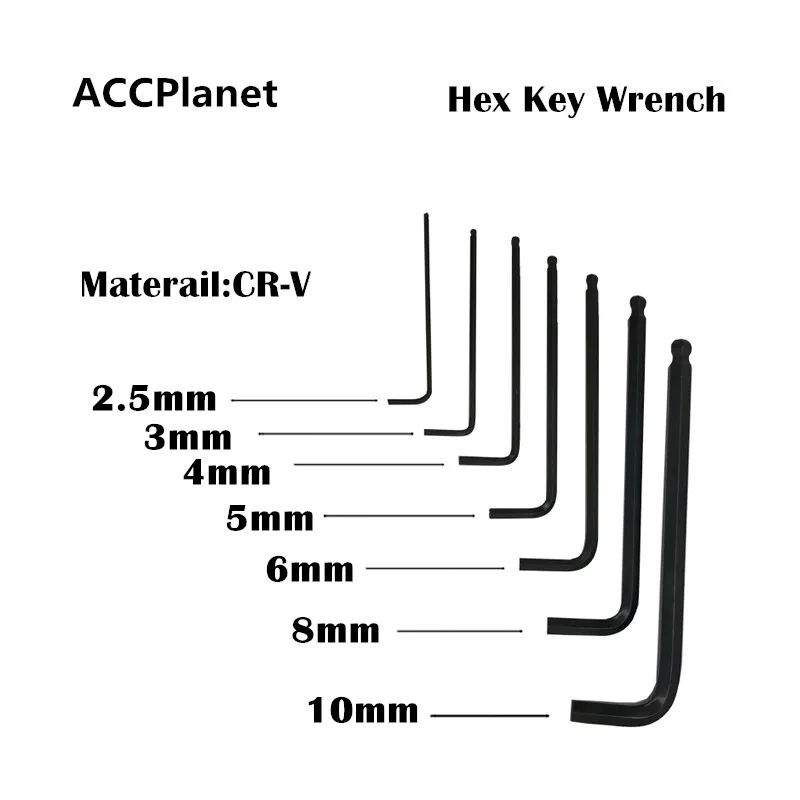 AccPlanet Hex Key Wrench Bicycle Repair Tools Size7-Hex Multifunction Bike | Спорт и развлечения