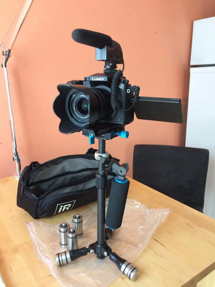 SP Мини Ручной Стабилизатор из углеродного волокна steadicam для DSLR видеокамера светильник устойчивый cam для GoPro лучше, чем S60T S60