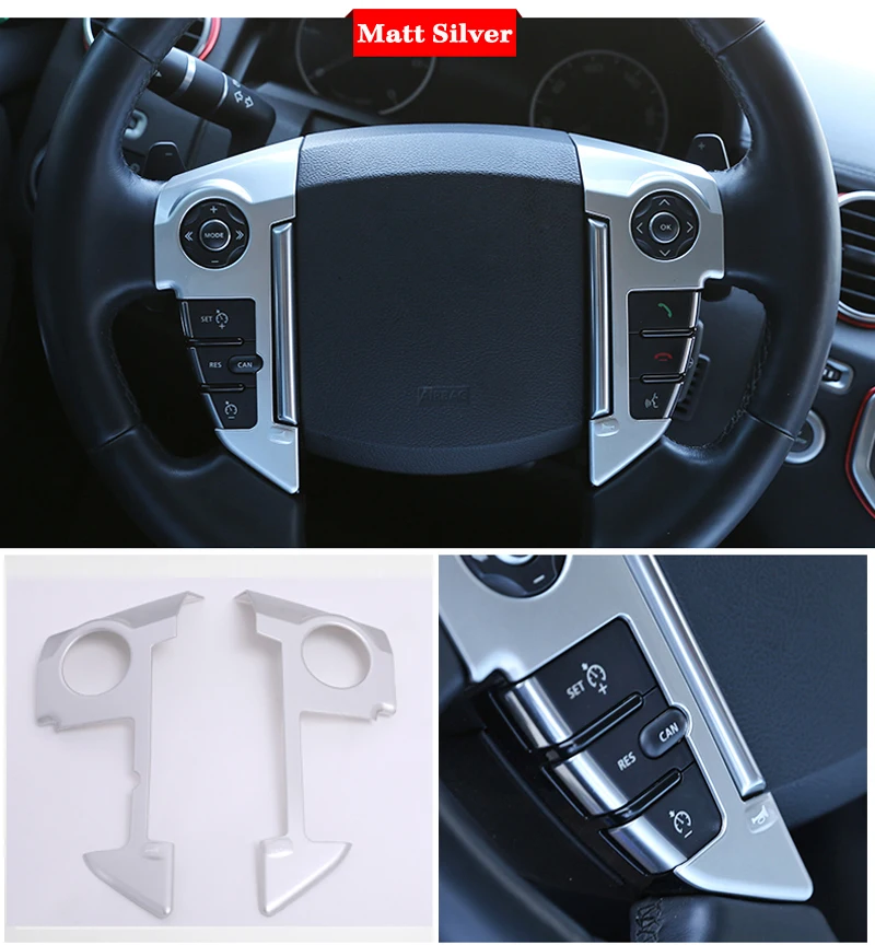 ABS Хромированная накладка на руль для Land Rover Range Rover Sport L320 2010 2011 2012 2013 аксессуары для интерьера