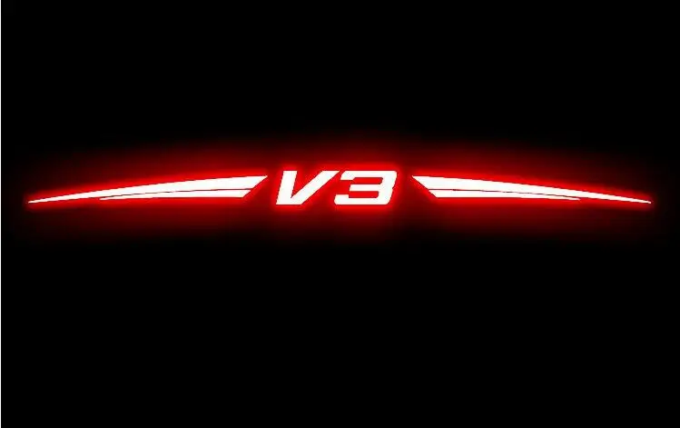 

For Brilliance V3, high brake light car stickers, 3D carbon fiber material,