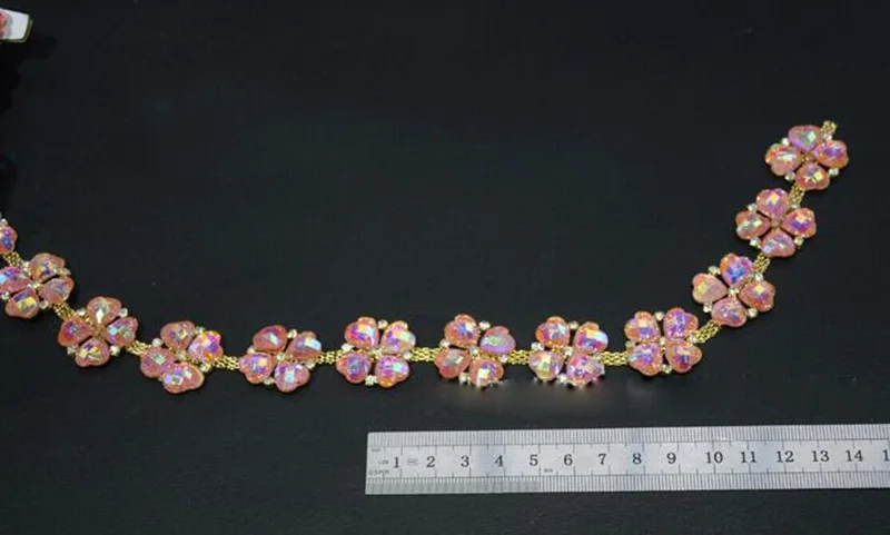 5 ярдов четырёхлистный клевер розовый цвет искусственная Бриллиантовая кожа для