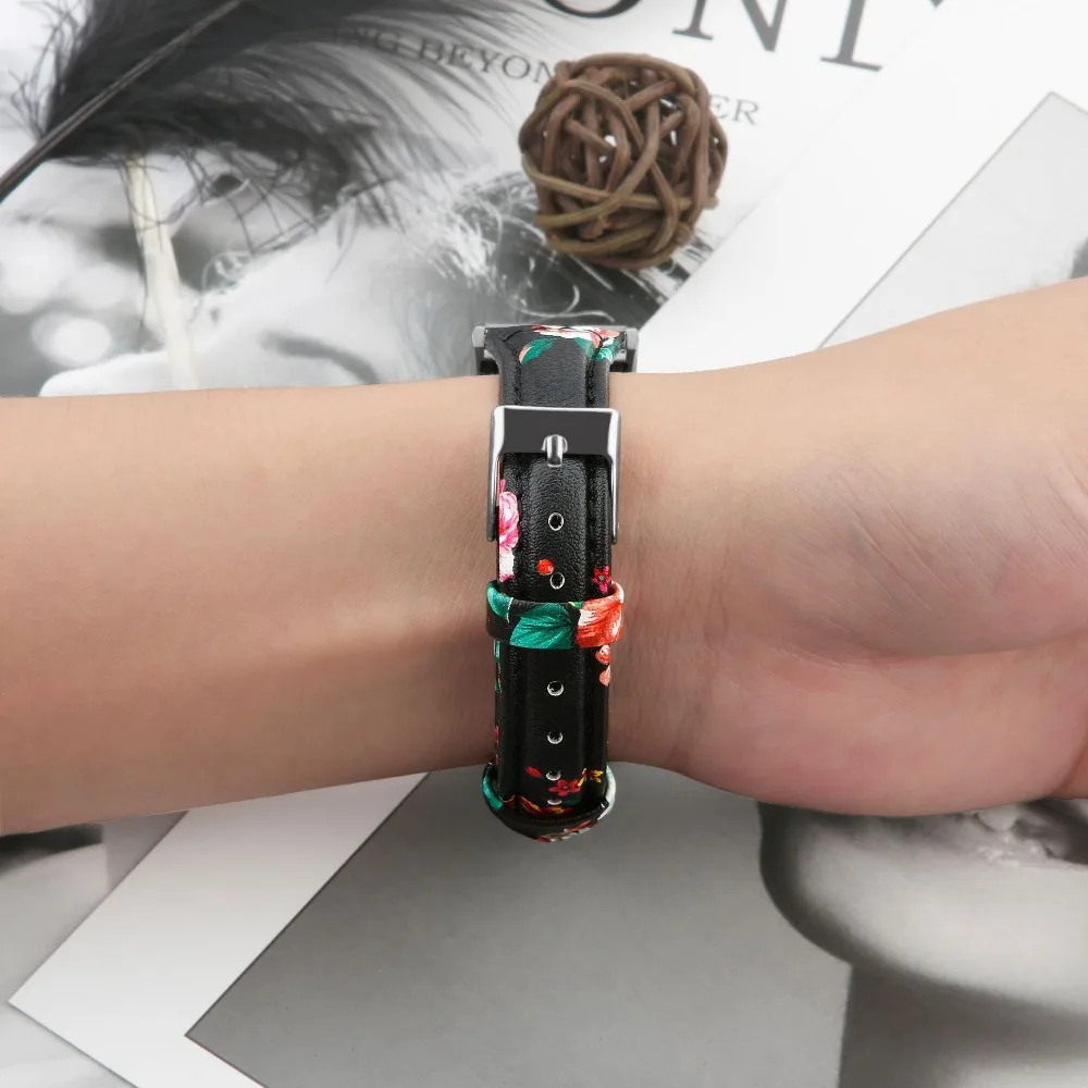 Полосы для браслета FitBit Charge 2 кожи Роза Золотые ремешки для FitBit Charge 2 кожаный браслет с ремешком ремешок для часов кожаный ремешок