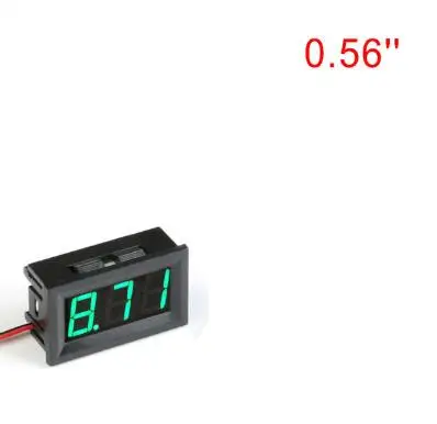 0.56in Green Мини цифровой вольтметр постоянного тока 4,5 в до 30 V 2-проводной миниатюрный светодиодный дисплей Напряжение измерительный прибор для тестирования автомобиля Мотоциклетные батареи автомобиля - Цвет: 0.56in Green