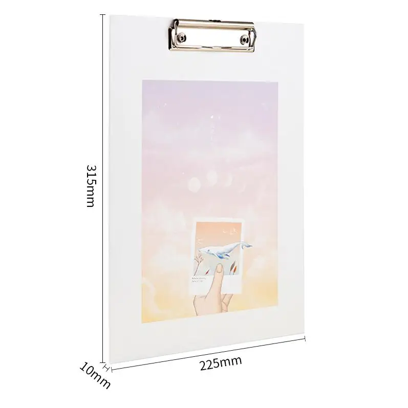 72583-3 RED Deli Folder Board A4 Clip Writing Plywood Folding Student Stationery Writing Cardboard Test Paper Menu Folder Office Supplies - Цвет: 72583-3 RED
