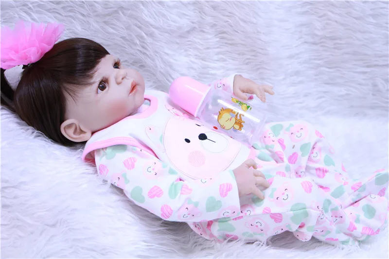 NPK reborn babies doll toy 22&quot full silicone girl baby for child gift real new born bebe-reborn menina bonecas | Игрушки и хобби