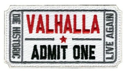 2 Вышитые ПВХ VALHALLA признать один билет моральный патч Mad череп Макс Тактический Армии Викинги жить снова Die исторический женская кожаная куртка - Цвет: 2