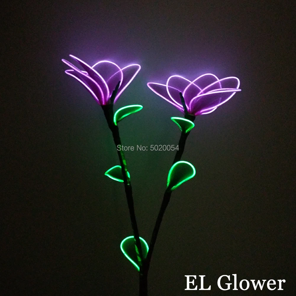 Светящийся в темноте EL провод цветок украшение дома светодиодный светящийся