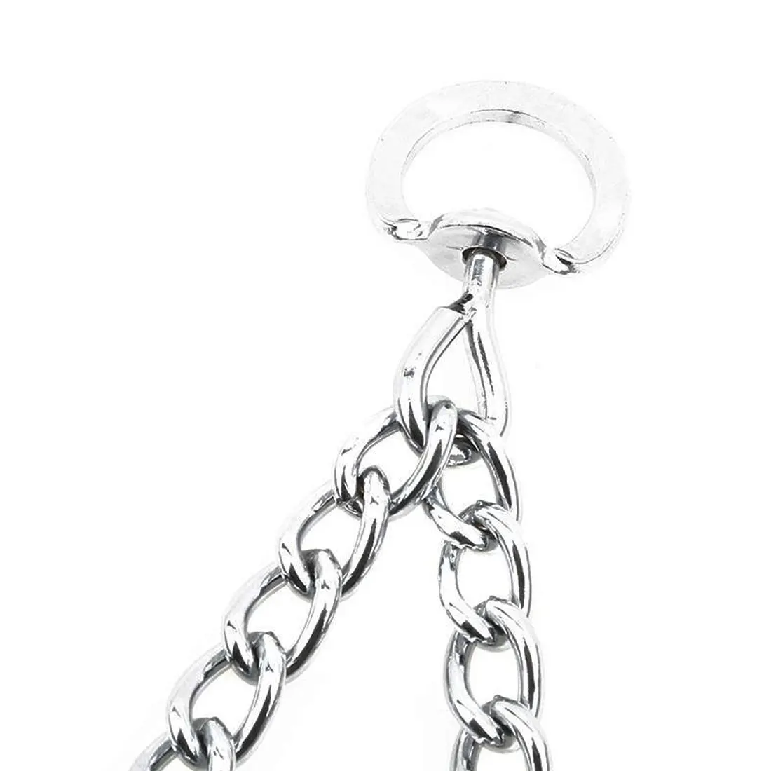 Регулируемый ошейник для собак металлическая цепь с шипами серебряный