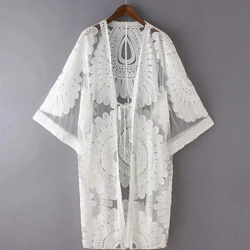 2019 парео Пляж прикрыть цветочные бикини вышивки купальники Для женщин Robe De Plage
