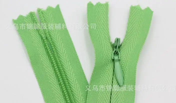 light green 20, 28, 35, 40, 45, 50, 60 см, белый, черный, темно-синий, 3#, нейлон, невидимые молнии, змеевик, портной, для шитья, ручной работы, аксессуары для одежды A10 - Цвет: light green