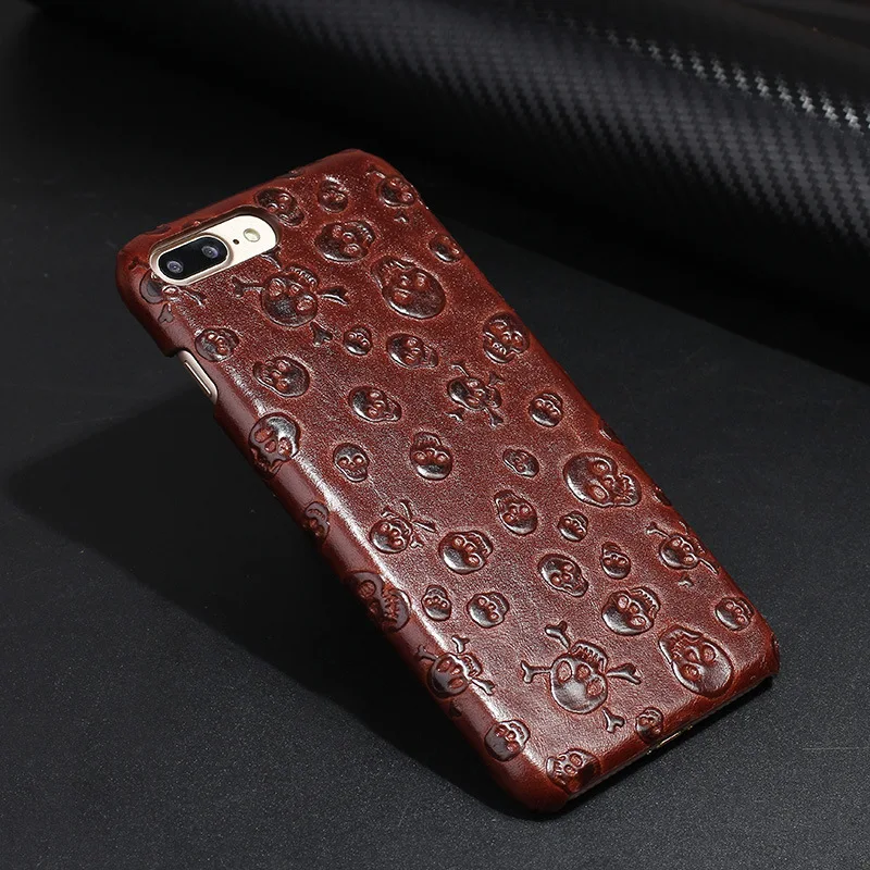 Чехол из натуральной кожи для Iphone 8 7 Plus Модный чехол с изображением пиратского черепа чехол из натуральной кожи для Iphone7 8 7 Plus чехол