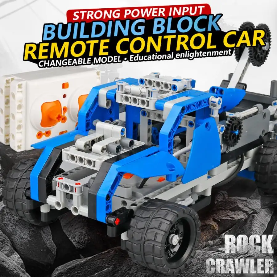 401 шт. DIY Kit R/C 10 в 1 гоночный автомобиль Строительные кирпичи Радиоуправление