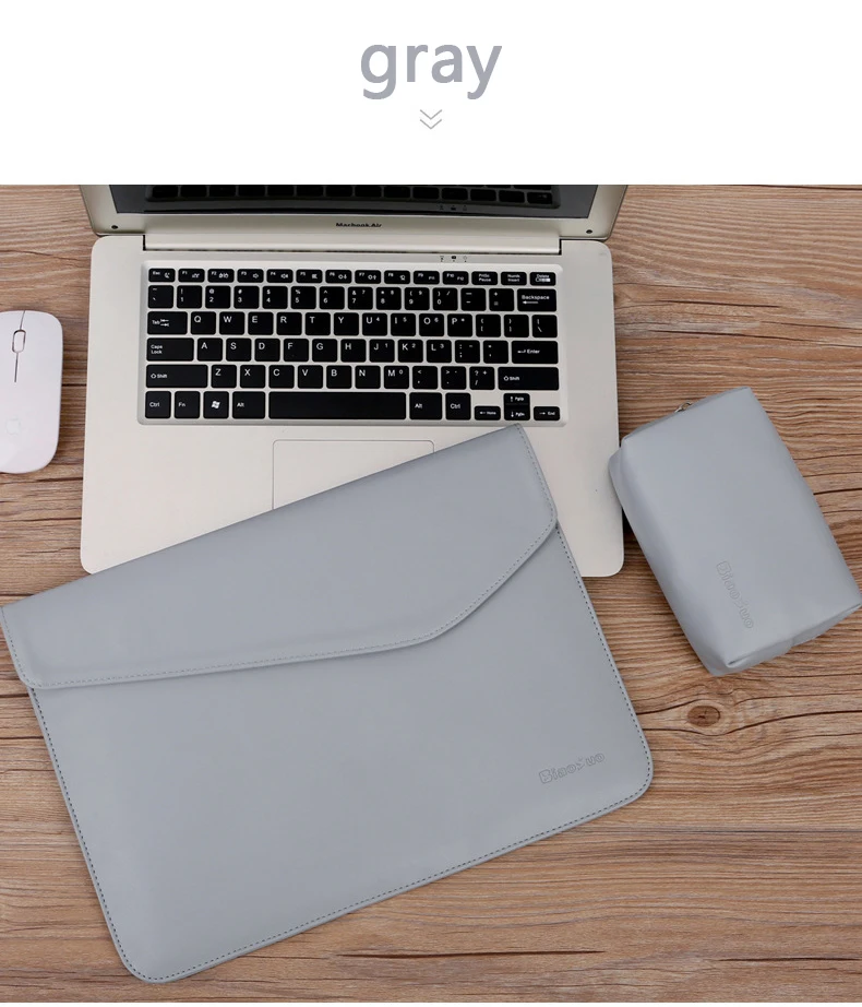 Тонкая сумка для ноутбука из искусственной кожи для Macbook Pro 13 Air 11 12 14 чехол для женщин и мужчин водонепроницаемый Гладкий Магнитный адсорбционный чехол