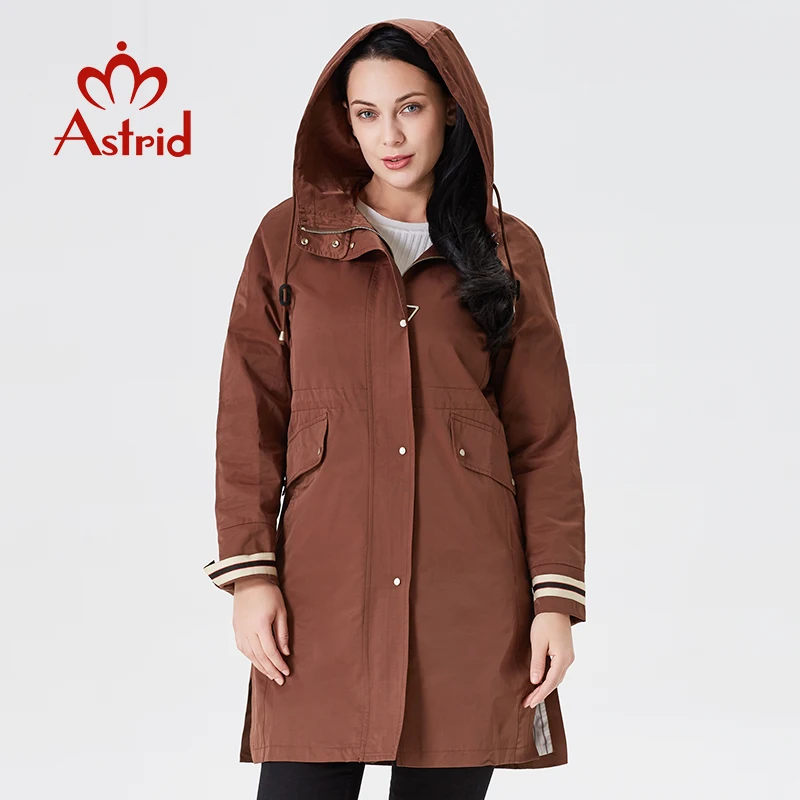 2019 Для женщин плащ Весенняя мода ветровка Повседневная куртка с капюшоном