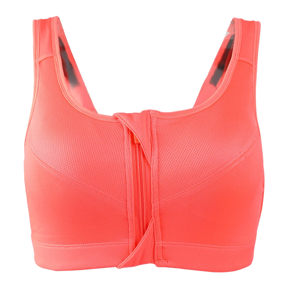 Chumoo Women Sport Bra Running Front Zipper Moverment Yoga Padded Fitness |