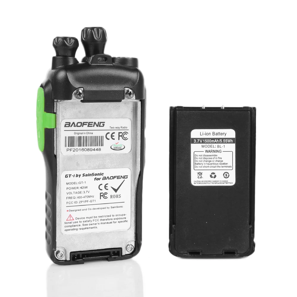 Baofeng Pofung GT-1 UHF 400-470 МГц 5 Вт 16 каналов двухсторонний любительский радиоприемник