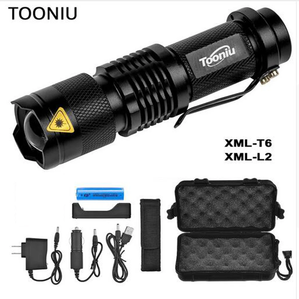 Tooniu Мини Увеличить cree XML L2 T6 фонарик светодио дный Режим факел 5 3800 люмен