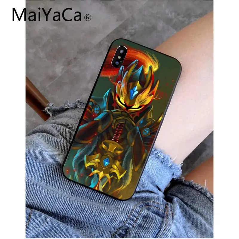 A2 MaiYaCa Shadow Fiend Dota 2 Smart Cover черный мягкий чехол для телефона для iPhone 6S 6plus 7plus 8 8Plus X Xs MAX 5 5S XR - Цвет: A2